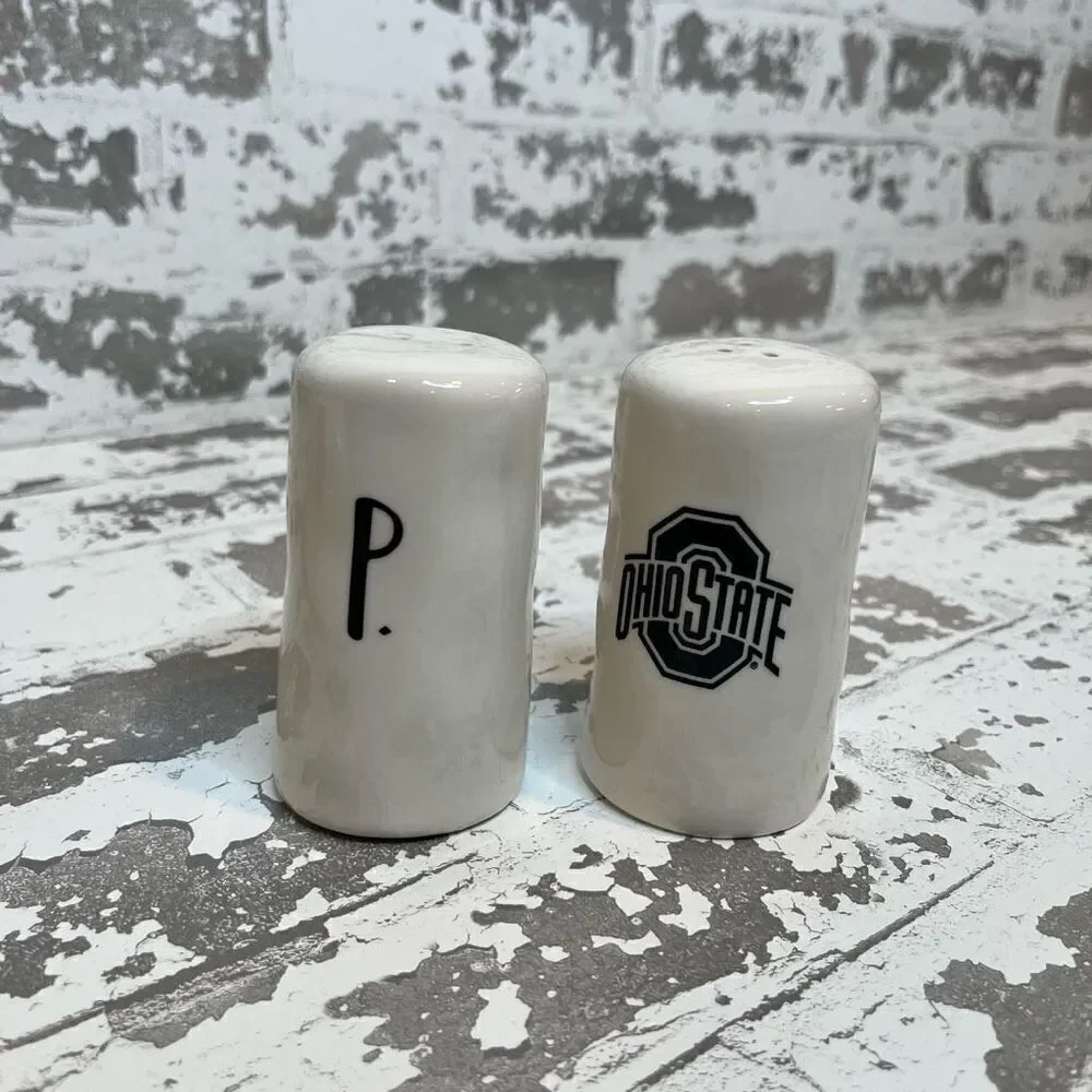 Ohio state buckeyes salt and pepper shakers